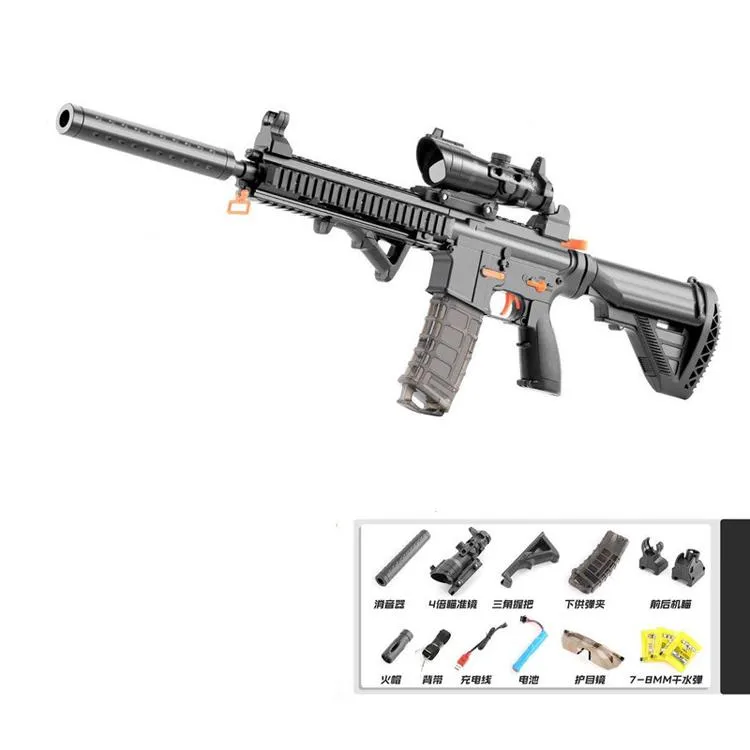 M416 manuella leksakspistoler för pojkar med vattenkula plastmodell födelsedagspresent paintball