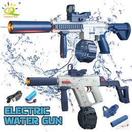 M416 QBZ95 Vector Summer Automatic Fantasy Fire Fire Light Water Gun Children Beach Outdoor Fight Toys For Borden Kids Gifts 240417