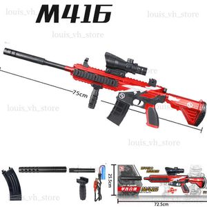 M416 Water Bullet Toy Gun Manual Electric in 1 Paintball Plastic Model CS Shooting Game Outdoor Game Toy Gun For Boys T230816