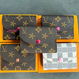 M41939 rosalie portemonnee Kaarthouders Luxurys Designer tas Heren Muntzakje Dames CardHolder Echt leer Louvis Brown Flower Portemonnees Sleutel Portemonnees Card Slot Holder