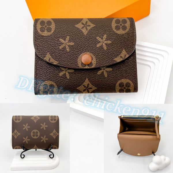 M41939 porte-monnaie rosalie portefeuille louiseity porte-cartes luxes sac de créateur hommes porte-monnaie porte-cartes pour femmes en cuir véritable portefeuilles populaires fente pour carte porte-clés porte-monnaie