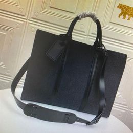 M45265 SAC PLAT HORIZ BRIEFCASE bolso de hombre de moda diseñador de lujo letra impresión maletines bolso de hombro de negocios 241w