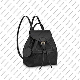 M45501 M45397 MONTSOURIS PM elegante mujer cuero de vaca genuino emobss lona hebilla mochila cartera bolso de hombro bag329C