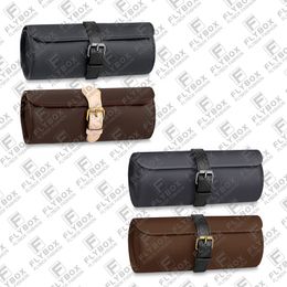 M47530 3 WATCH CASE Sac cosmétique Sacs de toilette Hommes Femmes Mode Luxe Designer Pochette Portefeuille Top Qualité Bourse Pochette N41137 M43385 Livraison rapide