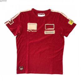 M4h2 2023 Nieuwe Heren en Dames F1 Team T-shirts 1974 Zwitserse Formule 1 Clay Regazzoni Retro Herdenkingsmunt Sport Casual Korte mouw 3D Ronde hals Volwassen Top