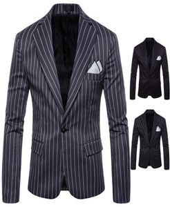 M4XL Spring Autumn Striped Design Blazer Unique Mens Blazers Mens Blazer Chaqueta Slim Fit Jaqueta Fashion Suit Men Coats Casual J18319446