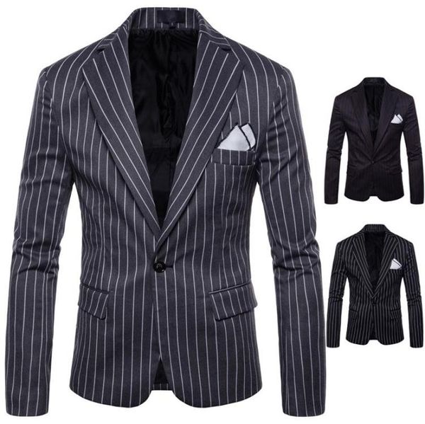 M4xl printemps automne design rayé Blazer Unique Blazers Blazer Blazer Jacket Slim Fit Jaqueta Fashion Suit Men Coats Casual J16937488