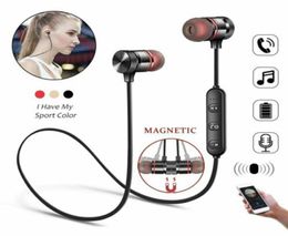 M5 Bluetooth écouteur sport tour de cou magnétique casque sans fil stéréo écouteurs musique métal casque avec micro pour téléphones mobiles2906523