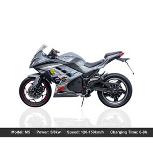 M5 Fast Electric Motorcycle Best Motorcycle électrique Livraison gratuite Certification EEC GCC CE 72V 50AH 5000W Batterie au lithium de course à grande vitesse