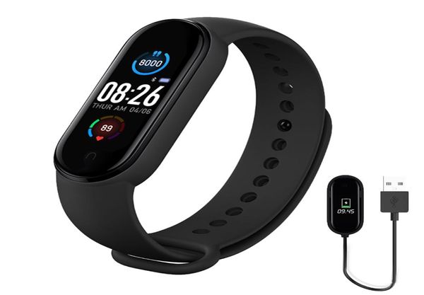 M5 Men Femmes Smart Band Watch Heart Care Tremple Sleep Monitor Monitoral Bluetooth Connexion pour iOS Android2930336