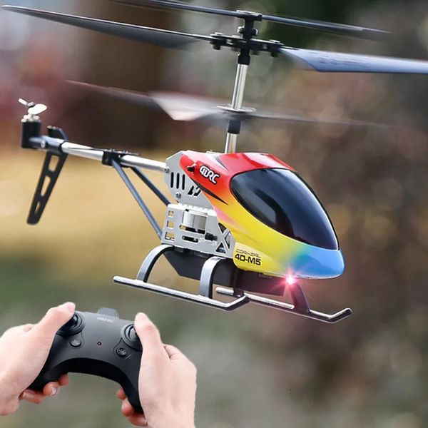 M5 Remote Control Helicopter Altitude Hold 35 Channel RC Hélicoptères avec gyroscope et lumière LED Durable Drone Drone Toy Gift 240508