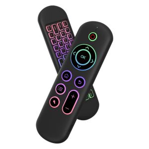 M5 télécommande IR 2.4G couleur rétro-éclairé Air souris pavé tactile pour Android TV Box PC Mini clavier sans fil souris volante