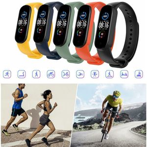 M5 Tracker Watch Smart Bracelet 5 Colors Touch Screen Wristband Fitness Blood Oxygen Track Heart Rate Monitor Smartband