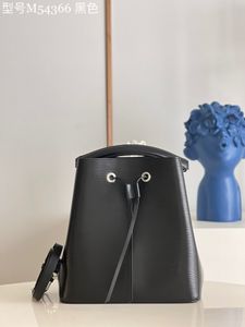 M54366 Bolso tipo cubo clásico para mujer Bolso cruzado de alta calidad La textura del bolso de hombro con ondas de agua es muy buena y la capacidad de espacio es muy práctica