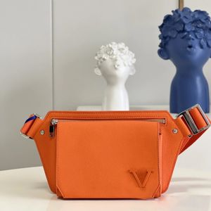 M57081 opstijgen Designer tas Womens heren Clutch oranje tassen reizen schouder sling taille tassen Totes zomer luxe handtassen echt lederen heuptasje Cross Body tassen