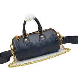 M59800, bolso de hombro para mujer de calidad a la moda, bolsos de mano de diseñador de lujo para mujer, bolso de cuero original con flor de bambú tipo tubo