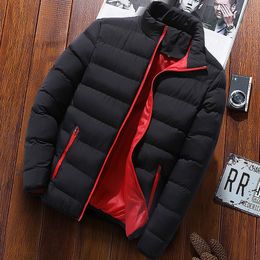 M5XL 4colors Dikke Stand Kraag Windschepen Katoen Zipper Gedekte Jassen Casual Warm Winter Outdoor Coat 220818