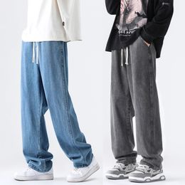 Les jeans adolescents M5XL semblent minces et lâches ajustements décontractés Pantalons de vêtements de sport droits LEG TRENDY 240415