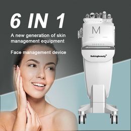 M6 6 en 1 Agua Oxígeno Jet Peel Hydra Microdermoabrasión Cuidado de la piel facial Levantamiento facial Hydro Beauty RF Ultrasonido Máquina de limpieza facial