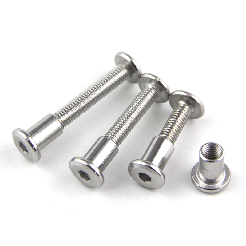 M6 Flat head set screw hex socket fastener energy saving children's bed furniture chair table cabinet fittings combination connecting bolt