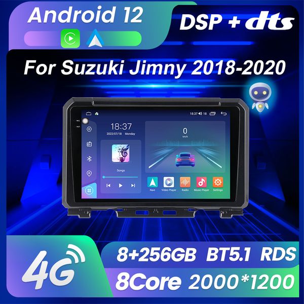 M6 Pro AI Voice Android 12 Radio dvd de voiture pour Suzuki Jimny JB64 2018-2020 Récepteur stéréo automatique Lecteur vidéo multimédia Navigation GPS