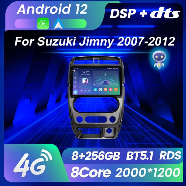 M6 Pro QLED Android 12 autoradio dvd de voiture pour Suzuki Jimny 2007-2012 lecteur vidéo multimédia Navigation GPS Carplay Auto DSP 2Din