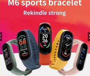 M6 Smart Bracelet Horloge Mannen Fitness Polsband Dames Sport Tracker SmartWatch Spelen Muziek Band voor ADRIOD IOS