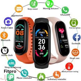 M6 bracelets intelligents Smartband Sport Fitness Tracker podomètre fréquence cardiaque moniteur de pression artérielle Bracelet hommes femmes montre