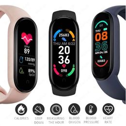 M6 Smart Smart Butbands Watch Bylesale Fitness Tracker Oled Display Monitor de frecuencia cardíaca Monitor impermeable Sport Brazelet Tracker pulsador de pulsera