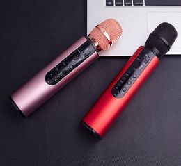 Microphone à condensateur sans fil M6 Microphones Bluetooth à double haut-parleur Microphone de chant en direct portable National K song