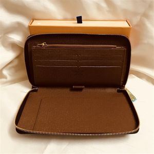 M60002 Luxury Designer Organizer Zippy Organizer Wallet Dames Zipper Long Wallet Mono Gram Canvers Leather WH341M