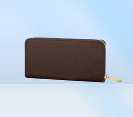 M60002 Luxe ontwerper Zippy Organizer Wallet Women039S Zipper Long Wallets Mono Gram Canvers Leather2762476