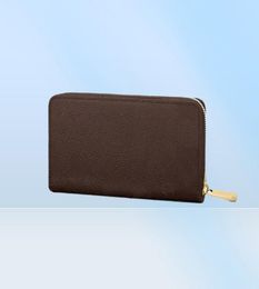 M60002 Luxe ontwerper Zippy Organizer Wallet Women039S Zipper Long Wallets Mono Gram Canvers Leather4576236