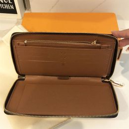 M60002 luxe concepteur Zippy organisateur portefeuille femmes fermeture éclair longs portefeuilles Mono gramme Canvers cuir 214g