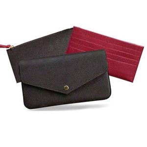 M61276 pochette felicie portemonnee tas ketting schouderband vrouwen crossbody tas envelop stijl dames portemonnee avond lederen bloem patt3082