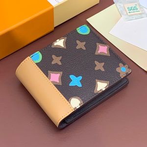 M61695 Vrouwen slanke korte portefeuilles Damiervicetine Handtas Luxurys Designers Bag Dames Travel Wallet Coin Purse met originele doos