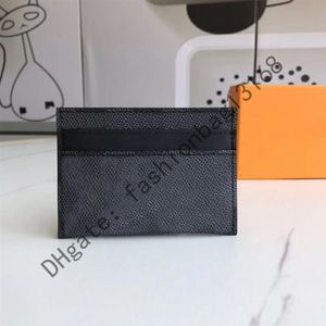 M62170 Uomini di alta qualità Classic Casual Porta carte di credito in pelle bovina Ultra Slim Wallet Packet Bag per Mans Women qwer2909