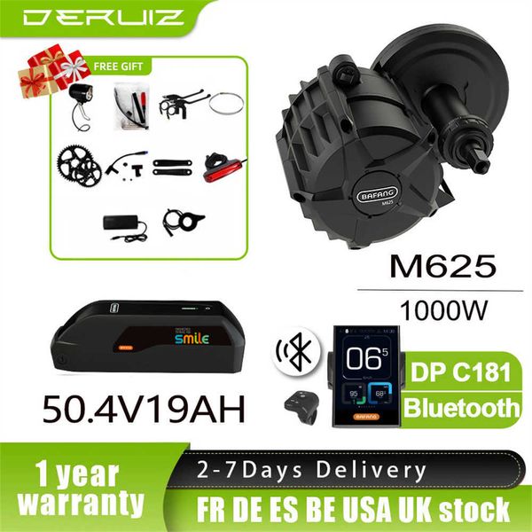 M625 1000W BAFANG MOTOR ELECTRIC MID MOTOR G321.1000. C Kits de conversión EBIKE con 19AH Samsung Battery C18 Bluetooth