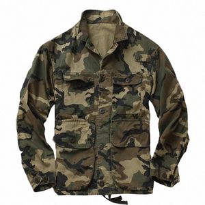 M65 Veste Camoue Tactique Réservoir Cargo Cott Vol Rétro Combat Veste Col Montant US Army Bomber Soldat Manteaux 47za #