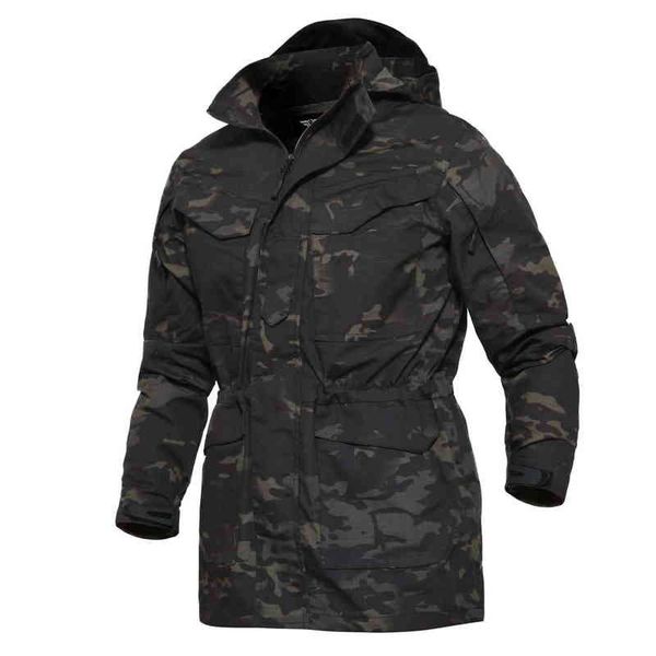 M65 Reino Unido Ejército de EE. UU. Ropa Cortavientos Chaquetas de campo militares para hombre Invierno / Otoño Impermeable Piloto de vuelo Abrigo con capucha Tres colores L220706