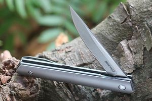 M6701 flipper vouwmes D2 Steen Was Blade CNC G10/ Koolstofvezel/ TC4 Titanium legering Handhendel Ballager snel open EDC Pocket Knives 06701