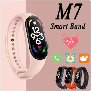 M7 Smart Watch voor Band 7 Smartwatch Men Women Silicone Sport Smartband Heartband Fitness Tracker Blooddruk Smart Bracelet 240419