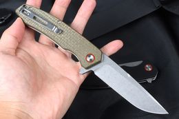 M7686 Flipper Zakmes D2 Stone Wash Blade G10/Roestvrij stalen handvat Kogellager Outdoor Camping EDC Zakmapmessen