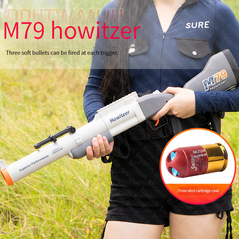 M79 Howitzer Launcher Gun Toys Trifecta Rifle handgeladener Kinderspielzeug Gun Boy Shotgun