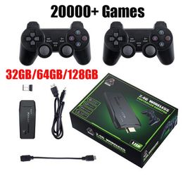 Consola de videojuegos M8 HD 2.4G Controlador inalámbrico doble con cable Game Stick 4K 10000 20000 Juegos 32GB 64GB 128GB Juegos retro para PS1 GBA Y3 Lite Vs PS2 PS3 PS4 PS5 GD10 Pro