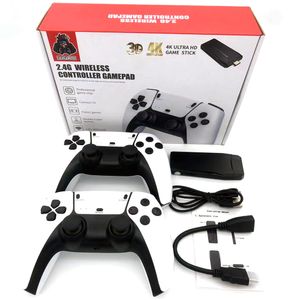 M8 M8S Console de jeu vidéo 2,4 G Double contrôleur sans fil Game Stick 4K 20 000 jeux 64 Go Rétro classique Jeux portables Joueurs pour garçon Famille Cadeau de Noël