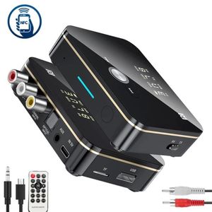 M8 NFC Bluetooth 5,0 transmisor receptor 3,5mm RCA coaxial óptico TF/U disco Play/IR Control LED adaptador de Audio inalámbrico para TV PC