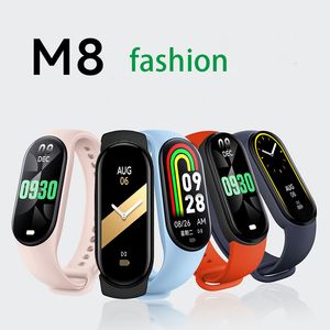 M8 pulsera inteligente medidor de ejercicio paso Bluetooth frecuencia cardíaca presión arterial oxígeno en sangre monitoreo de salud social Succión magnética carga entrega de DHL