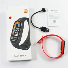 M8 montre intelligente Bracelet Bluetooth bracelets écran tactile rappel d'appel fréquence cardiaque moniteur de pression artérielle étanche sport Smart Band M8