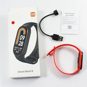 M8 Smart Watch Bracelet Bluetooth polsbandjes Touchscreen Call Herinnering Hartslag Hartslag Bloeddrukmonitor Waterdichte sport Smart Band M8